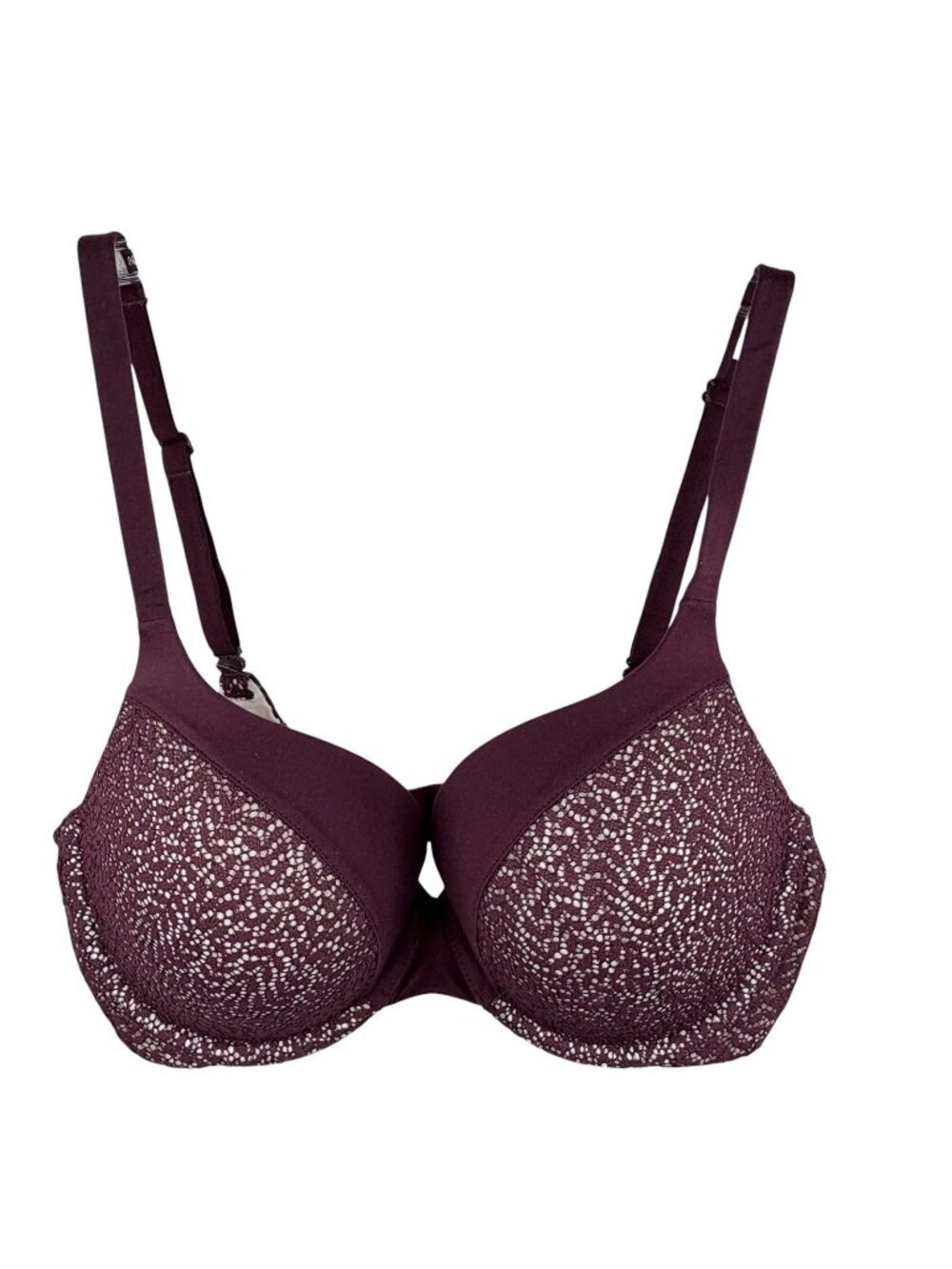 Victoria's Secret Body By Victoria Perfect Shape Demi Underwire Bra 34D Maroon